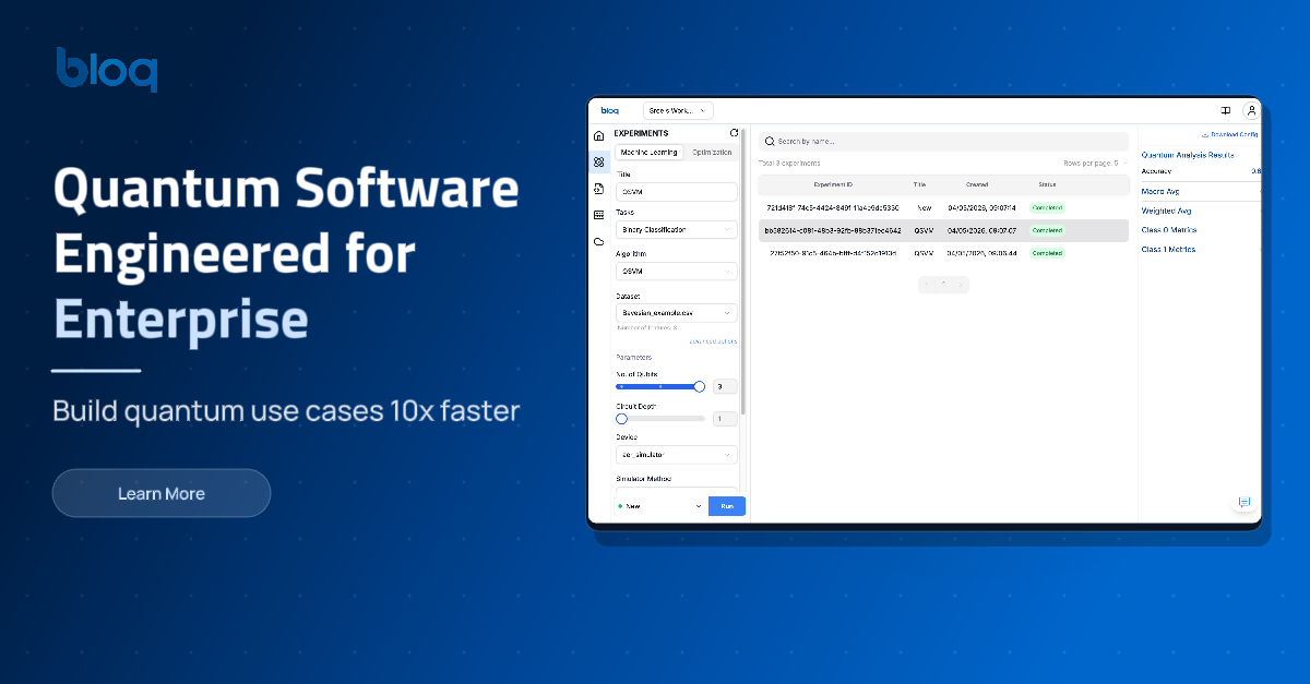 Bloq Quantum Launches No-Code Platform to Accelerate Algorithm Development