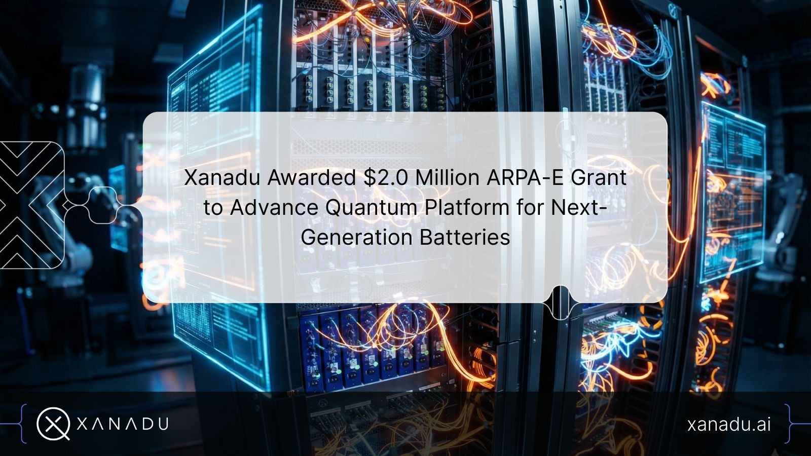 Xanadu Awarded $2.0M ARPA-E Grant for Quantum Battery Research
